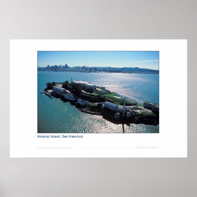 Pôster Alcatraz com Cidade (Frente)