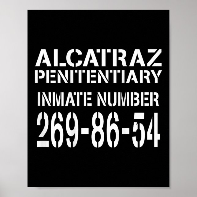 Poster Alcatraz Prisão Engraçado Prisioneiro Costume Hall (Frente)
