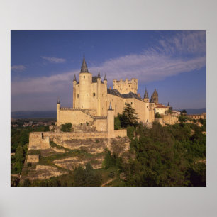 Pôster Alcazar e Catedral, Segóvia, Castela Leão,