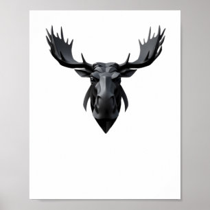 Poster Alce Bonito Ouvido 3d - Animais World Sticker1