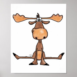 Poster Alce Sentado do bobo