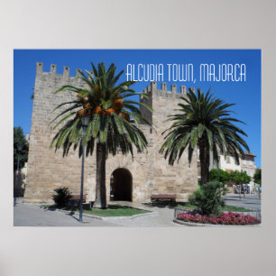 Poster Alcudia Antiga Cena Majorca Espanha Maiorca Mallor
