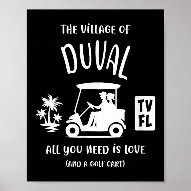 Poster Aldeia Da Duval Tv Fl Golf Cart Design (Frente)