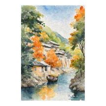 Aldeia da orla asiática