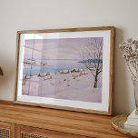 Poster Aldeia de inverno com Aquarela no Natal da Neve<br><div class="desc">Aldeia de inverno na Poster de Natal da neve</div>