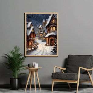 Poster Aldeia de Inverno com Espasmos