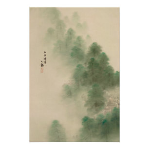Pôster Aldeia de Montanha após Tempestade - Yokoyama Taik