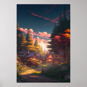 Poster Aldeia Encantada, Gema Escondido na Floresta