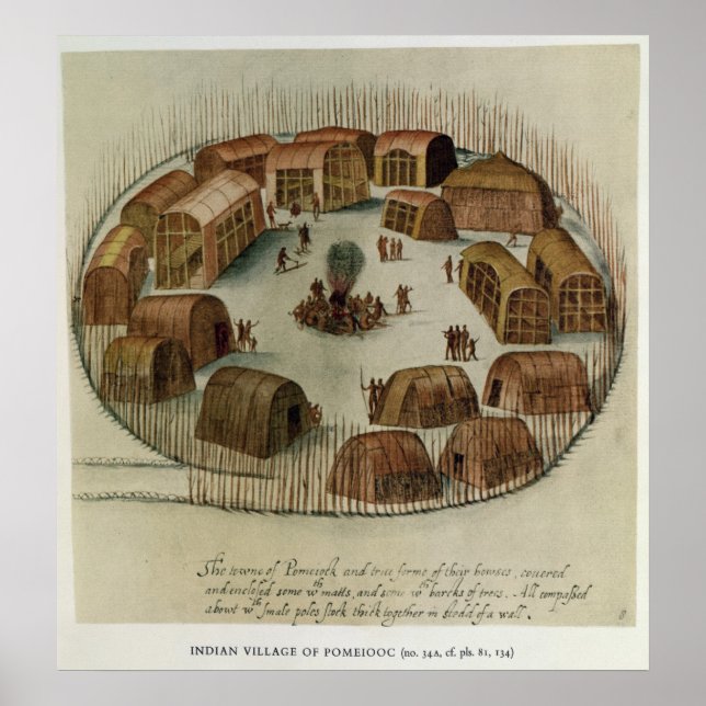 Poster Aldeia Indiana de Pomeiooc (Frente)