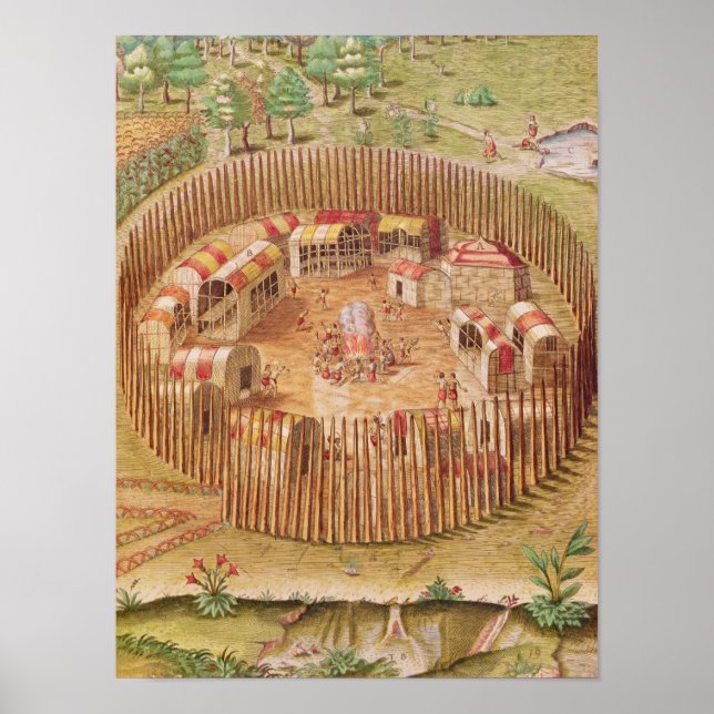 Pôster Aldeia Indígena Fortificada, de Brevis (Frente)