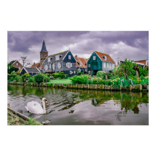 Pôster Aldeia Neerlandesa Marken