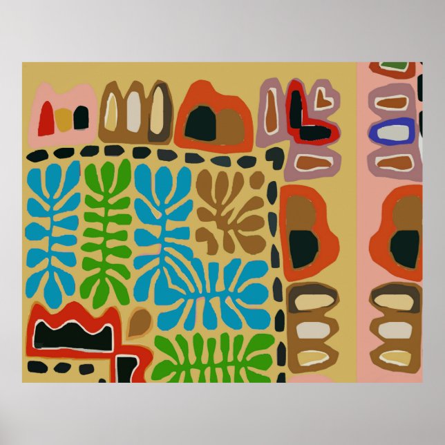 Pôster Aldeia Ocidental Abstarct (Frente)