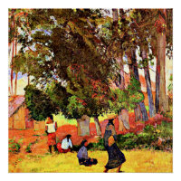 Aldeia Tahitian, famosa pintura de Paul Gauguin