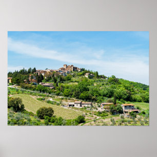 Poster Aldeia Tradicional Típica na Toscana - Itália