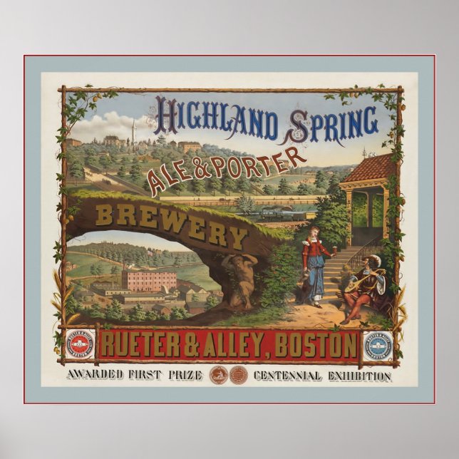 Poster Ale E Porter Brewery ~ Publicidade Vintage (Frente)