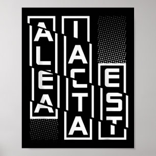 Poster Alea Iacta Est Latim - Motivação Da Língua De Fras