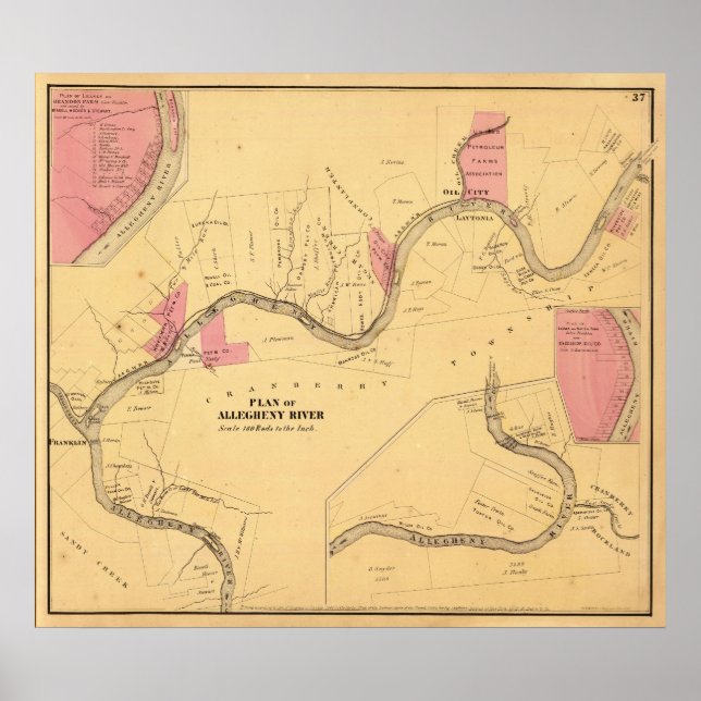 Pôster Alegheny River, PA (Frente)