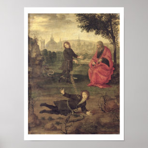 Pôster Alegoria, c.1485-90 (óleo no painel)