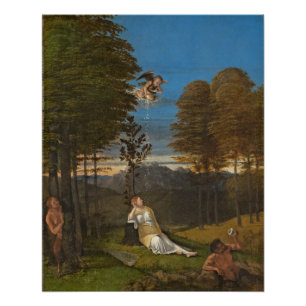 Pôster Alegoria da castidade, C. 1505 (óleo no painel)