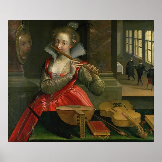 Pôster Alegoria da Música, c.1600 (Frente)