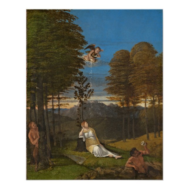 Pôster Alegoria de castidade, c. 1505 (óleo no painel) (Frente)