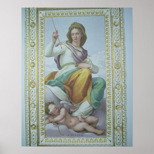 Pôster Alegoria de castidade (fresco) (Frente)