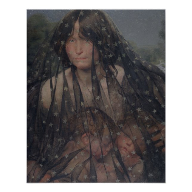 Pôster Alegoria de Glossy Noturno (Frente)