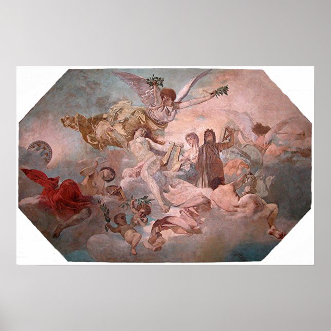 Poster Alegoría de las Bellas Vários Anjos (Frente)