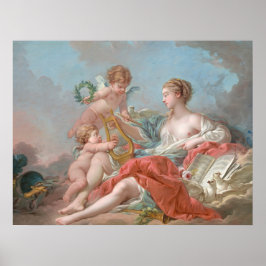 Poster Alegoria de Música - François Boucher Fine Art