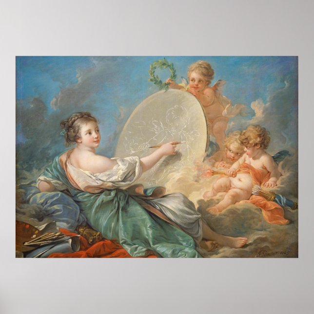 Pôster Alegoria de pintura, 1765 (óleo na canvas) (Frente)