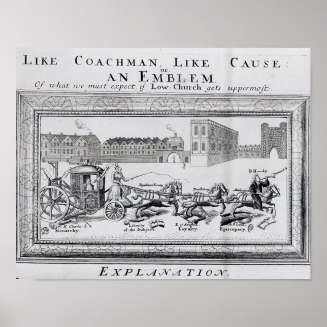 Pôster Alegoria dos Perigos da Baixa Igreja (Frente)