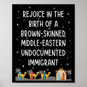 Poster Alegrai-vos no nascimento de um Natal do Médio Ori