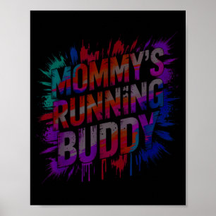 Poster Alegre companheira de corrida da mamãe meia marato