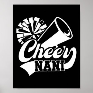 Poster Alegre Nani Avó Para o Dia das Mães Preta Cheerlea