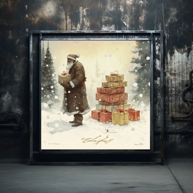 Poster Alegria Festiva: Maiestosos Papais noeis Afro-Amer (Criador carregado)