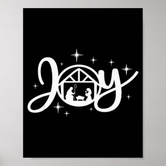 Poster Alegria Natalícia Cristã Cena de Natal de Jesus Fé
