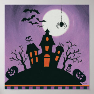 Poster Alegria vermelha da decoração do Natal