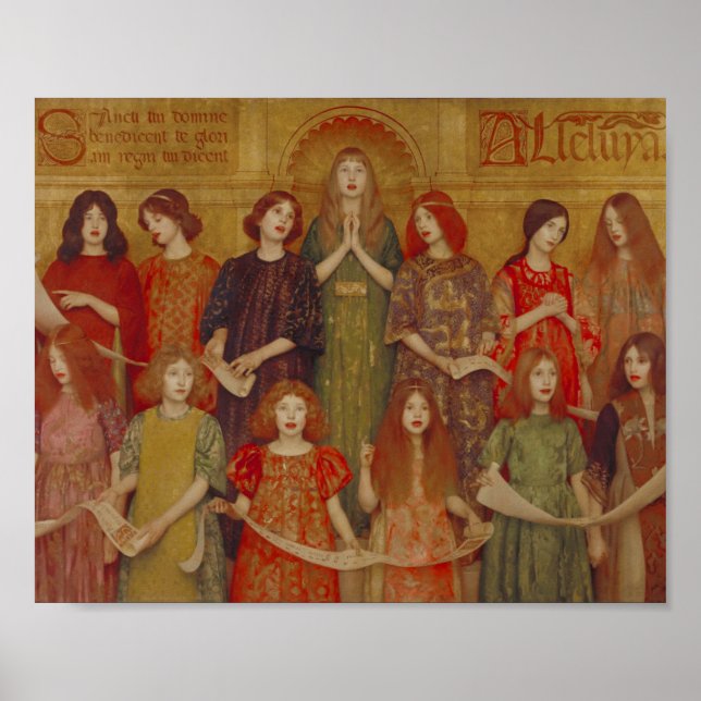 Poster Aleluia (por Thomas Cooper Gotch) (Frente)