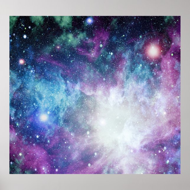 Poster Além do Abstrato do Cosmos Maravilhas do Universo (Frente)