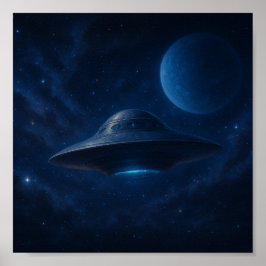 Poster Além do Horizonte-Espachante Voando no Espaço Exte