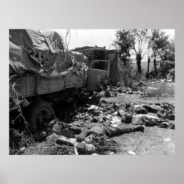 Poster Alemães emboscados em Chambois França Segunda Guer (Frente)