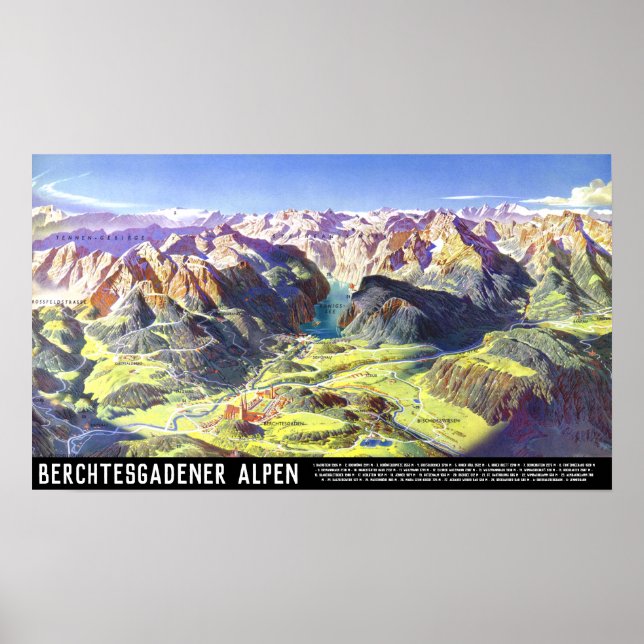 Poster " Alemanha: 2021 - Alpen Berchtesgaden Panorama (Frente)