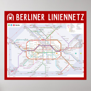 Poster alemanha: 2021/heute Berlin - (U/S/Tram) Netz