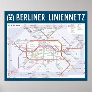 Poster alemanha: 2021/heute Berlin - (U/S/Tram) Netz
