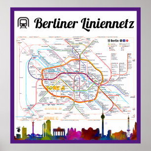 Poster " Alemanha: 2021- Liniennetz Berlin (U/S/TRAM)