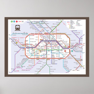 Poster "Alemanha: 2022/heute Berlin - Liniennetz ...
