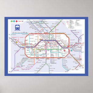 Poster "Alemanha: 2022/heute Berlin - Liniennetz ...