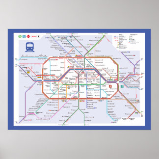 Poster "Alemanha: 2022/heute Berlin - Liniennetz ...