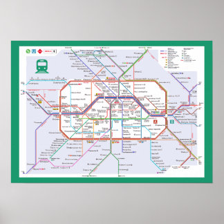 Poster "Alemanha: 2023/heute Berlin - Liniennetz ...