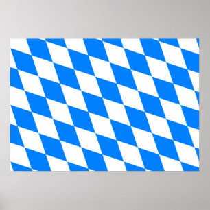 Poster Alemanha Bavaria Flag